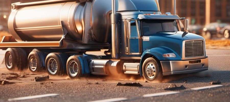 A semi truck on a city street. Understanding truck accidents and the need for legal guidance.
